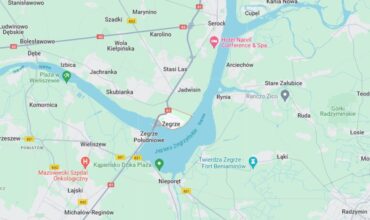 Grunt z linią brzegową jeziora, Zalew Zegrzyński